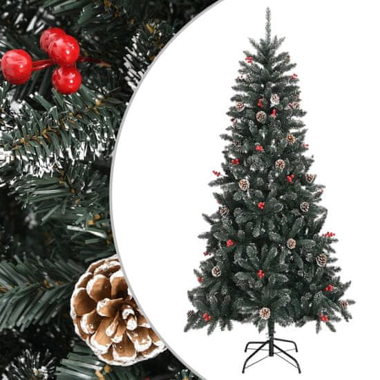 Vidaxl zöld PVC műkarácsonyfa állvánnyal 240 cm 345182