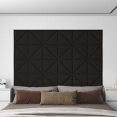 Greatstore 12 db fekete szövet fali panel 30 x 30 cm 1,08 m²