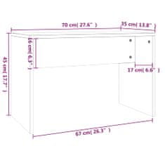 Vidaxl sonoma-tölgyszínű fésülködőasztal-szett 74,5 x 40 x 141 cm 3114141