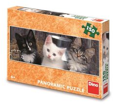 DINO Puzzle Három cica Panoráma 150 darab