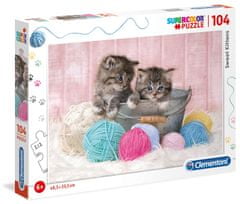 Clementoni Puzzle Aranyos macskák 104 darab