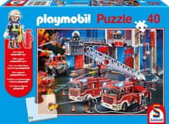 Schmidt Puzzle Playmobil Tűzoltóság 40 darab + Playmobil figura