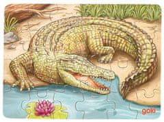 Goki Fa puzzle Ausztrál állatok: Krokodil 24 darab