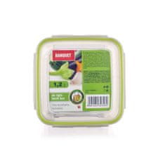 Banquet Műanyag légmentesen záródó üveg SUPER CLICK 1,2 l, zöld, ráccsal