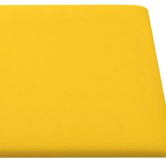 Greatstore 12 db sárga bársony fali panel 60x30 cm 2,16 m²