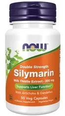 NOW Foods Double Strength Silymarin máriatövis kivonat (máriatövis kivonat articsókával és pitypanggal), 300 mg, 50 növényi kapszula