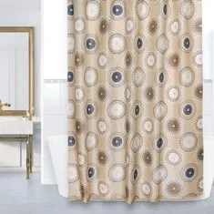 Fürdőszoba függönyök - 180x200 cm - Kerek barna