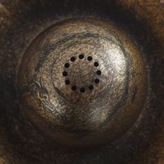 Greatstore bronzszínű műanyag madárfürdető szökőkúttal 50 x 91 cm