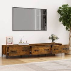 shumee füstös tölgyszínű szerelt fa TV-szekrény 150 x 34,5 x 30 cm