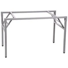STEMA Összecsukható fém asztalkeret NY-A024. Egyszerű össze- és kihajtás. Méretei 116x56x72,5cm. Szürke.