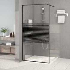 shumee fekete átlátszó ESG üveg zuhanyfal 100 x 195 cm
