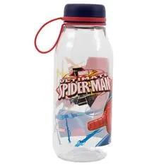 Stor Műanyag palack szilikon hurokkal SPIDERMAN, 460ml, 15539