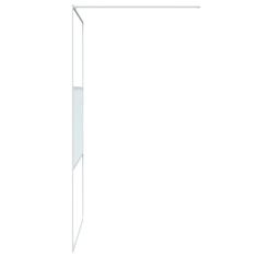 Greatstore fehér átlátszó ESG üveg zuhanyfal 115 x 195 cm