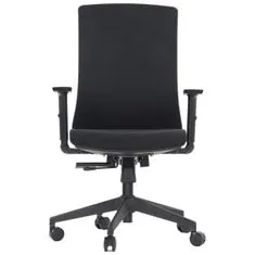 STEMA Forgatható irodai szék TONO. Nylon alap, 4-es osztályú emeléssel, állítható deréktámasszal, állítható kartámaszokkal és csúszó üléssel rendelkezik. Fekete szín.