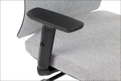 STEMA Forgatható irodai szék TONO. Krómozott talppal, 4-es osztályú emeléssel, állítható deréktámasszal, állítható kartámaszokkal és csúszó üléssel rendelkezik. Injekciós habbal kárpitozott ülés. Szürke.