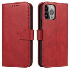 MG Magnet bőr könyvtok iPhone 14 Pro, piros