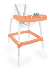DOLU Gyerek etetőszék csörgővel, narancssárga
