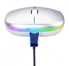 aptel Bluetooth vezeték nélküli újratölthető optikai egér 1600 DPI LED RGB