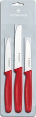 Victorinox 5.1111.3 3 részes készlet - 1x paradicsomkés és 2x univerzális kés, piros színű