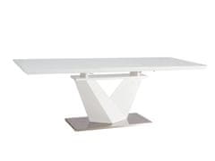 Signal Asztal Alaras III fehér / fehér lakkozott 160(220)X90