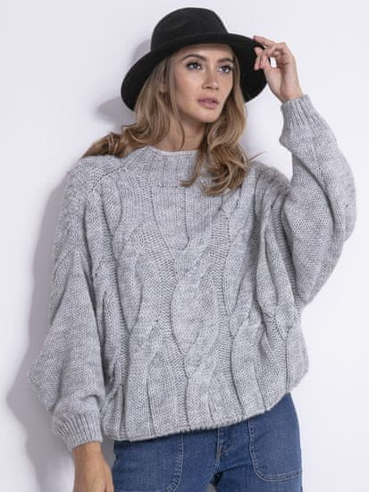 Fobya női pulóver oversize Amaranth szürke