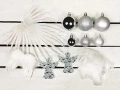 LAALU.cz Karácsonyi díszkészlet 136 db luxus dobozban ANGYAL WINGS karácsonyfákhoz 240-270 cm