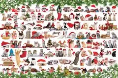 EuroGraphics Rejtvény bádogdobozban Karácsonyi macskák 1000 db