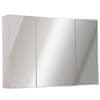 KLEANKIN Kleankin fürdőszoba szekrény, tölgy, 3 ajtós, tükörrel, 13,5x60x90 cm, barna