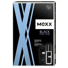 Mexx Black Man - dezodor spray 75 ml + tusfürdő 50 ml