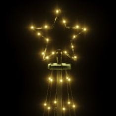 Greatstore kúp alakú karácsonyfa 108 meleg fehér LED-del 70 x 180 cm