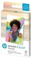 HP Zink Paper Sprocket Select, 20 pack, 2,3×3,4"