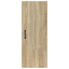 Greatstore sonoma tölgy színű szerelt fa faliszekrény 34,5 x 34 x 90 cm