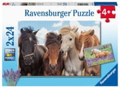 Ravensburger Puzzle - Lovak fotói 2 x 24 darab