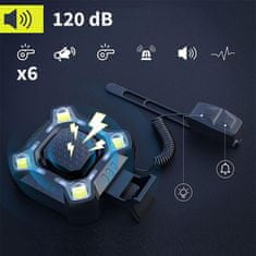 GOTEL Többszínű USB-készlet, újratölthető kerékpár lámpa + hátsó lámpa és kürt