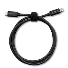 Qoltec USB 2.0 C típusú kábel | USB 2.0 C típusú 240W | QC 5.0 | PD | 1m | Fekete