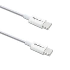 Qoltec USB 2.0 type C | USB 2.0 type C 60W | QC 3.0 | PD | 1m | White