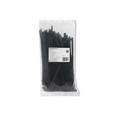 Qoltec újrafelhasználható kábelkötegelő -Trytki | 7.2 * 200mm | UV Nylon | Fekete