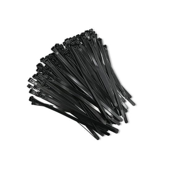 Qoltec újrafelhasználható kábelkötegelő -Trytki | 7.2 * 200mm | UV Nylon | Fekete