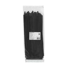 Qoltec újrafelhasználható kábelkötegelő -Trytki | 7.2 * 300mm | UV nejlon | Fekete