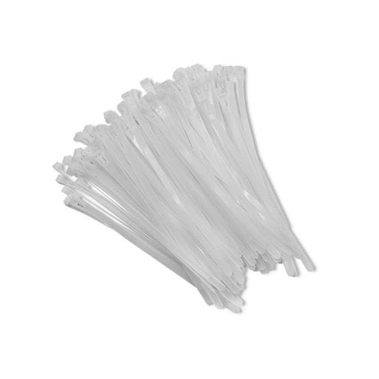 Qoltec újrafelhasználható kábelkötegelő -Trytki | 7.2 * 300mm | UV nejlon | Fehér