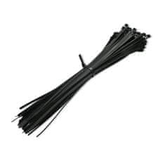 Qoltec újrafelhasználható kábelkötegelő -Trytki | 7.2 * 350mm | UV Nylon | Fekete