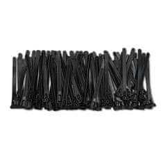 Qoltec újrafelhasználható kábelkötegelő -Trytki| 7.2 * 150mm | UV nejlon | Fekete
