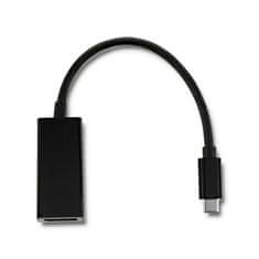 Qoltec C típusú USB hím/DP csatlakozó adapter | 4K | 23cm
