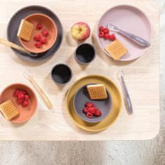 Nattou Étkező szilikon szett 4 db barna-terrakotta BPA nélkül