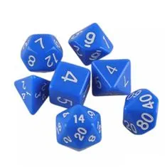 Northix 7 csomagos kocka a Dungeons and Dragons számára (kék) 