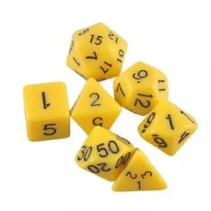Northix 7 csomagos kocka a Dungeons and Dragons számára (sárga) 