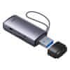 BASEUS AirJoy USB kártyaolvasó SD / TF, szürke