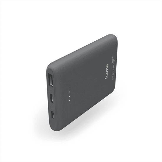 Hama Supreme 5HD, powerbank 5000 mAh, 2,1 A, kimenet: USB-A