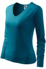 Malfini Női testhezálló póló, V-alakú nyakkivágással, sötét türkiz, M