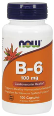 NOW Foods B6-vitamin piridoxin, 100mg, 100 kapszula